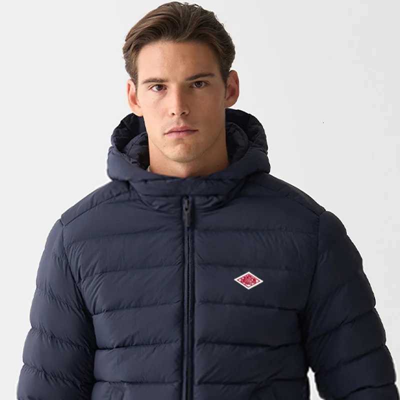 Autumn Winter Men Women Long sleeves Embroidery Zipper Front Going Out Light Thin Hooded Down Jacket Warm And WindproofT251107