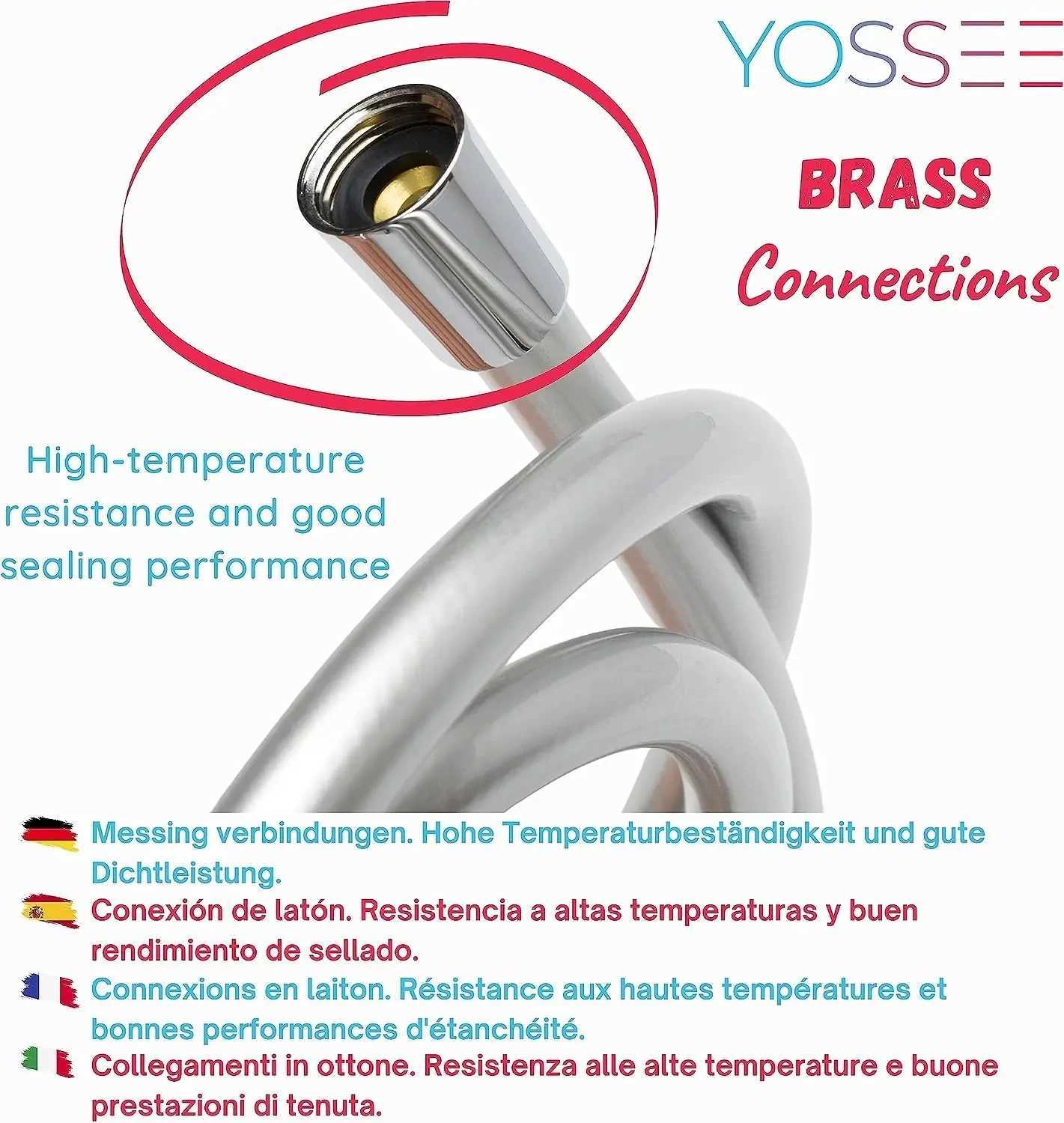 New PVC High Pressure Silver Black Smooth Shower Hose For Bathro Handheld ible Plumbing Anti Winding GI/2 Universal Y251107