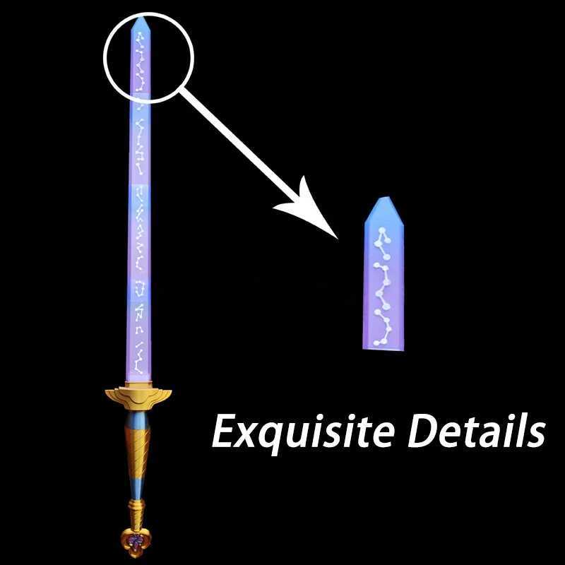 Kpop Rumi Telescopic Sword With Symbol Rune Hunters Sword Cosplay Prop Special Props For Role-playing In The Witch Hunting Group Z251107