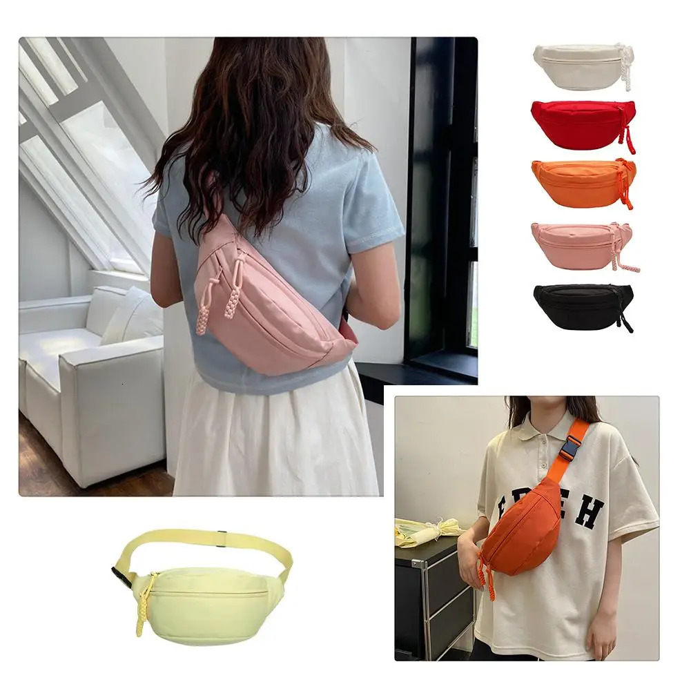 Womens waist bag Oxford casual color waist bag shoulder cross chest handbag fully matched messenger strap bag A3Z0 250402