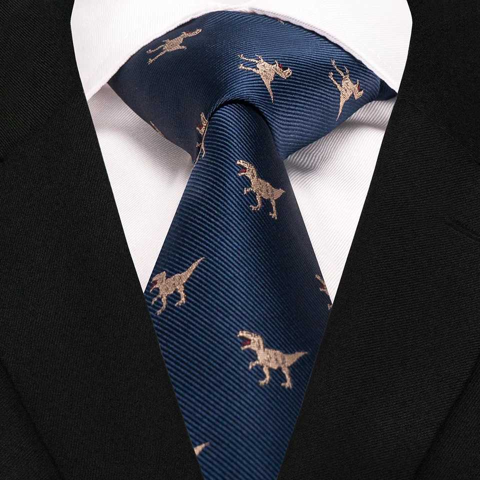 EASTEPIC 8 cm Red Blue Jacquard Ties for Men Mens Necktie Quality Accessory Business Gift Fox Dragon Flamingo Snail Duck X250407