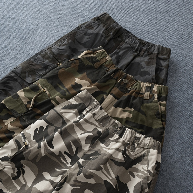 Fashion Camouflage Men's Cargo Pants Cotton Zipper Pocket Big Size Sports Casual Trousers Training Outdoor Hiking Pants Bottoms Plus Size XXXXXL 