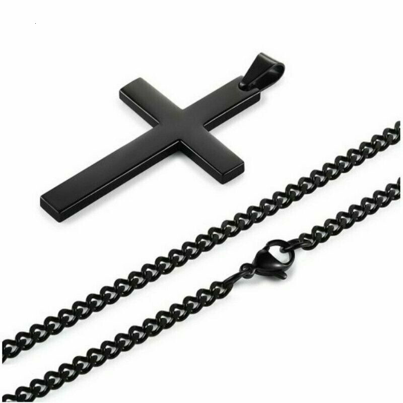 Fashionable, simple versatile necklace for both men and women, trendy cross pendant