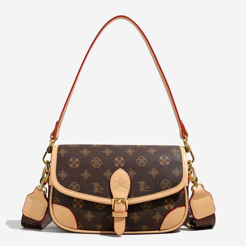 High-Quality Leather Crossbody Bag For Ladies - Elegant Shoulder Handbag With Removable Strap Perfect Gift For Fashion WomenW251107