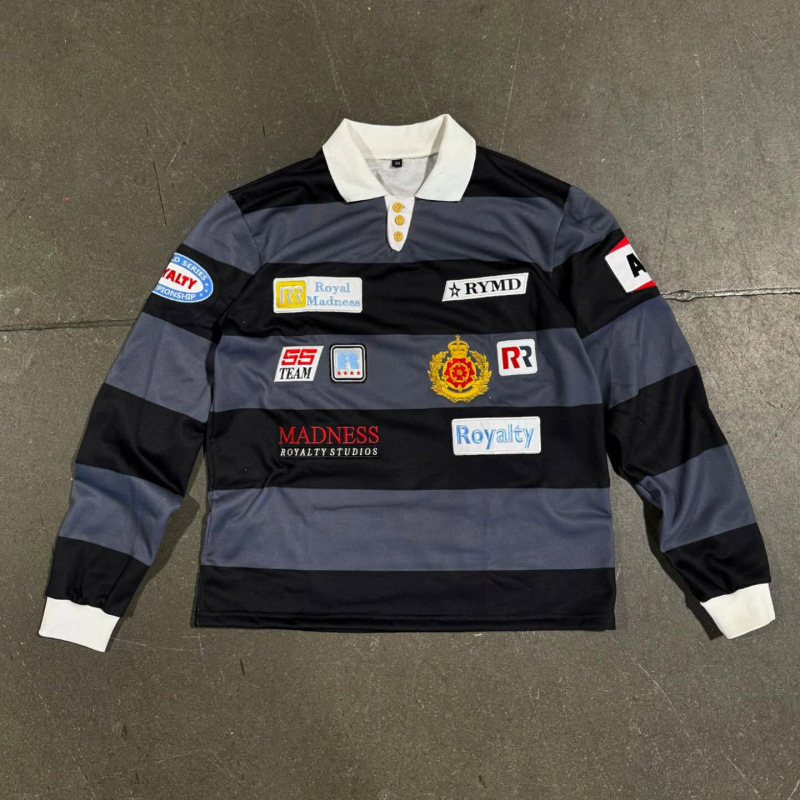 Men's Hoodies Ins Loose Pullover Round Neck Three Quarters Sleeve Couple T-shirt American Street Trend Figure Letter Printed Casual Tops