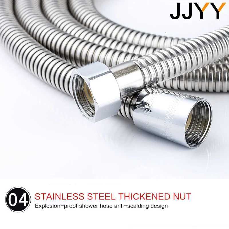 Stainless Steel Shower Hose 15M 2M ible Thick Silicone High Pressure Resistant Bathro Faucet Hose Y251107