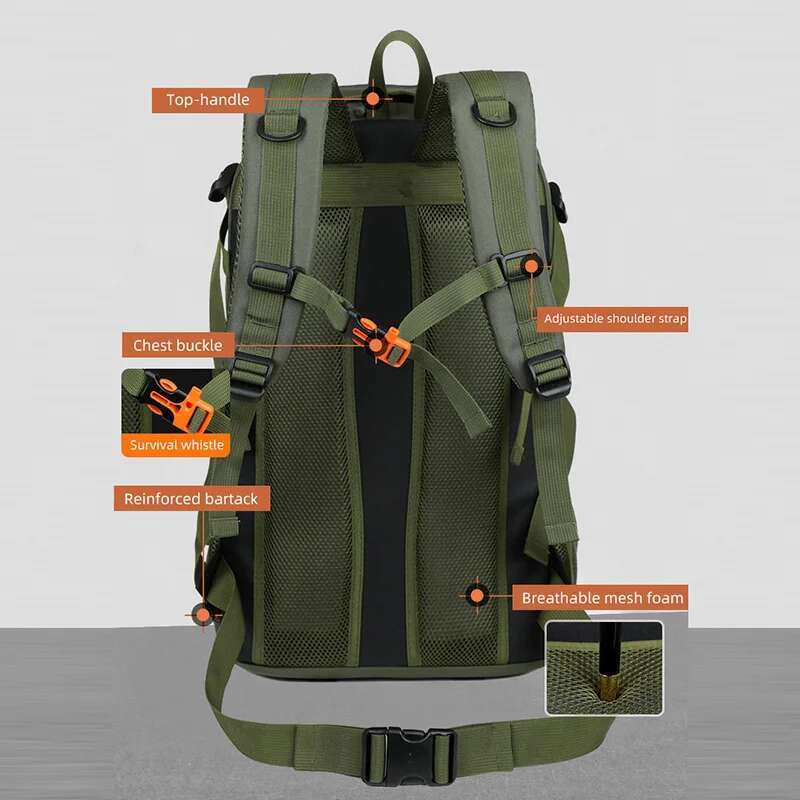 50L Camping Backpack Large Hiking Travel Bags Outdoor Sports Equipment Waterproof Oxford Shoulder Mountain Climbing Rucksack
