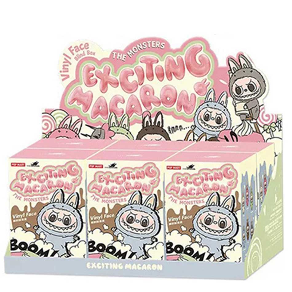 Popmart Labubu blind box monster Lisa Seme heart Macarrr vinyl series trend toy decoration childrens birthday giftT250407