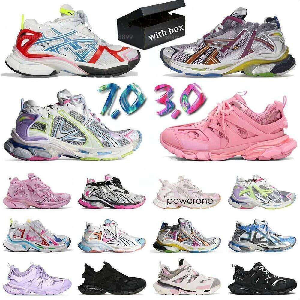 2026 Designer RunnerS 7.0 7.5 Triple S Super Running Shoes Retro Tess Gomma Platform Transmit black white pink blue jogging Trainers sneakers 36-46