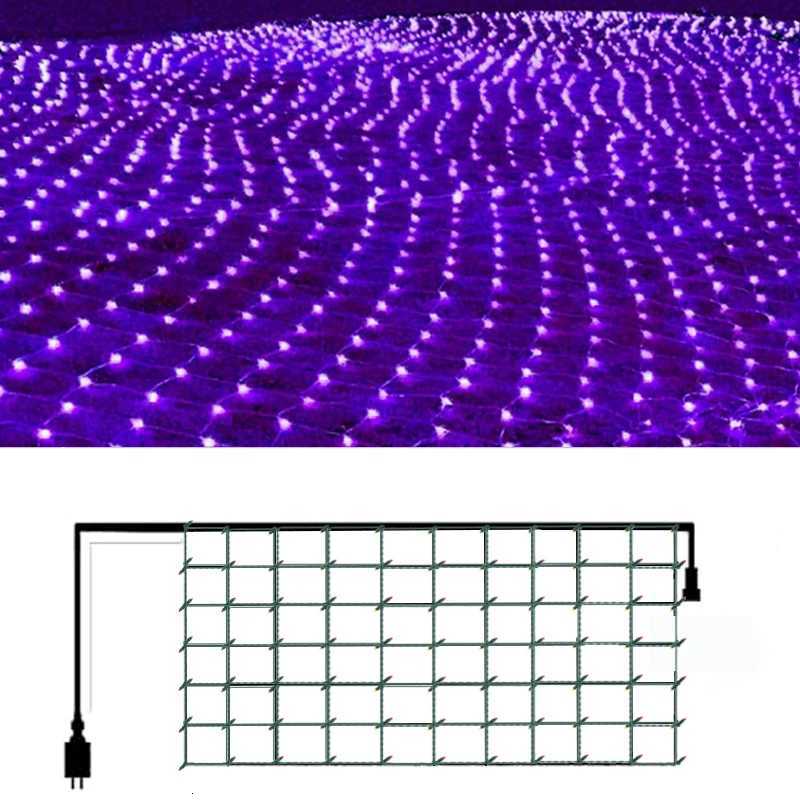 RGB Mesh Lights Curtain Light String Flexible Matrix Grid Lights for Christmas Party Patio Backyard Garden Decor W251107