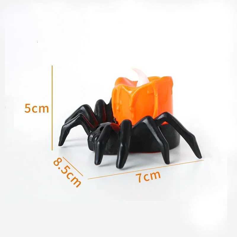 3/12/24Pcs Halloween Spider Night Light LED Horror Spider Light Spider Back Eye-popping Candle Lamp Party Decoration Props W251107