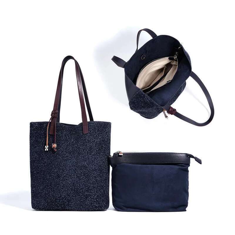 Wholesale Women Sudede Tote Female Fashion Handbag Lady Frosted Split Leather Underarm Shoulder Large Capacity Shopping Bag