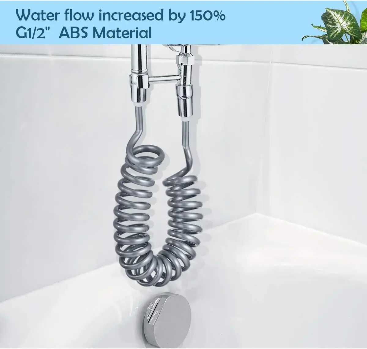 Toilet Bidet Spring Hose ible Shower Tube Anti-twist Stretchable Water Plumbing Spiral ible Shower Hose 15/2/3/5M Y251107