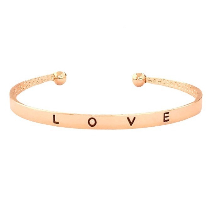 Fashionable, simple and versatile LOVE opening for women's high-end temperament bracelet