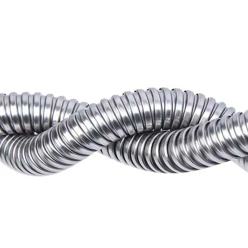 eter 4/6/8/10/13/16/20mm 304 Stainlesss Steel Corrugated Pipe Wire Line Cable Conduit Protect Hose Tube Y251107