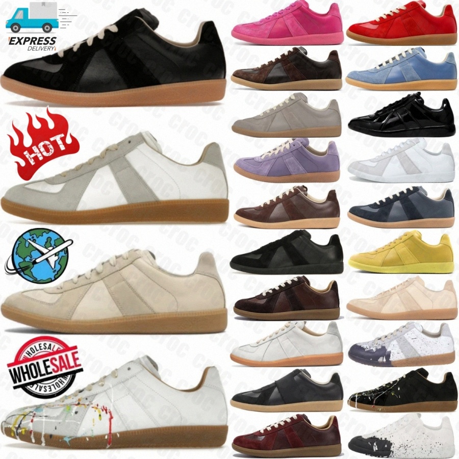 Designer Gats Shoes Low Black German Army Trainer White Painter MM6 Dark Brown Grey Women Men Red Casual Outdoor Shoes Replicas Gum Blue Yellow Coffee x95j#