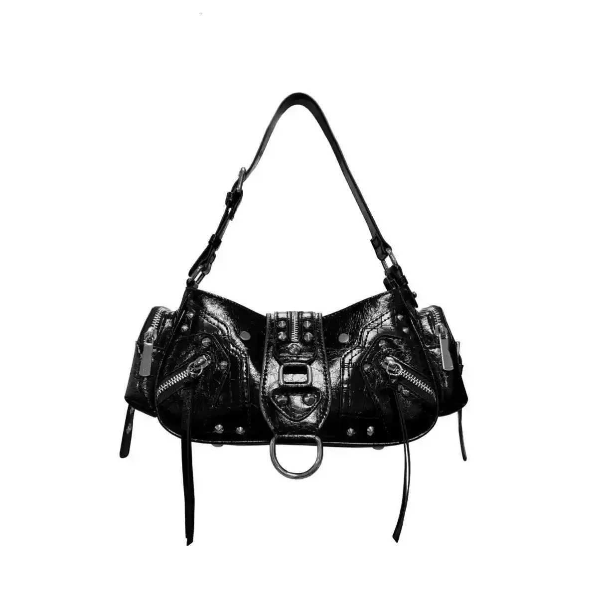 NEW Underarm Bags For Women Luxury Designer Handbag Purses New In Vintage PU Leather Rivet Decoration Shoulder CrossbodyW251107