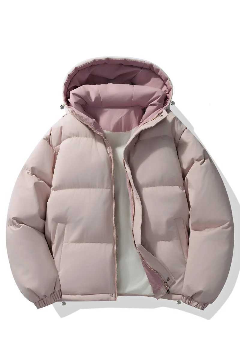 2025 Men Thick Hooded Parkas Men Casual Loose Warm Coat Men Cotton-Padded Jacket Women Parka Male Streetwear Winter OuterwearT251107