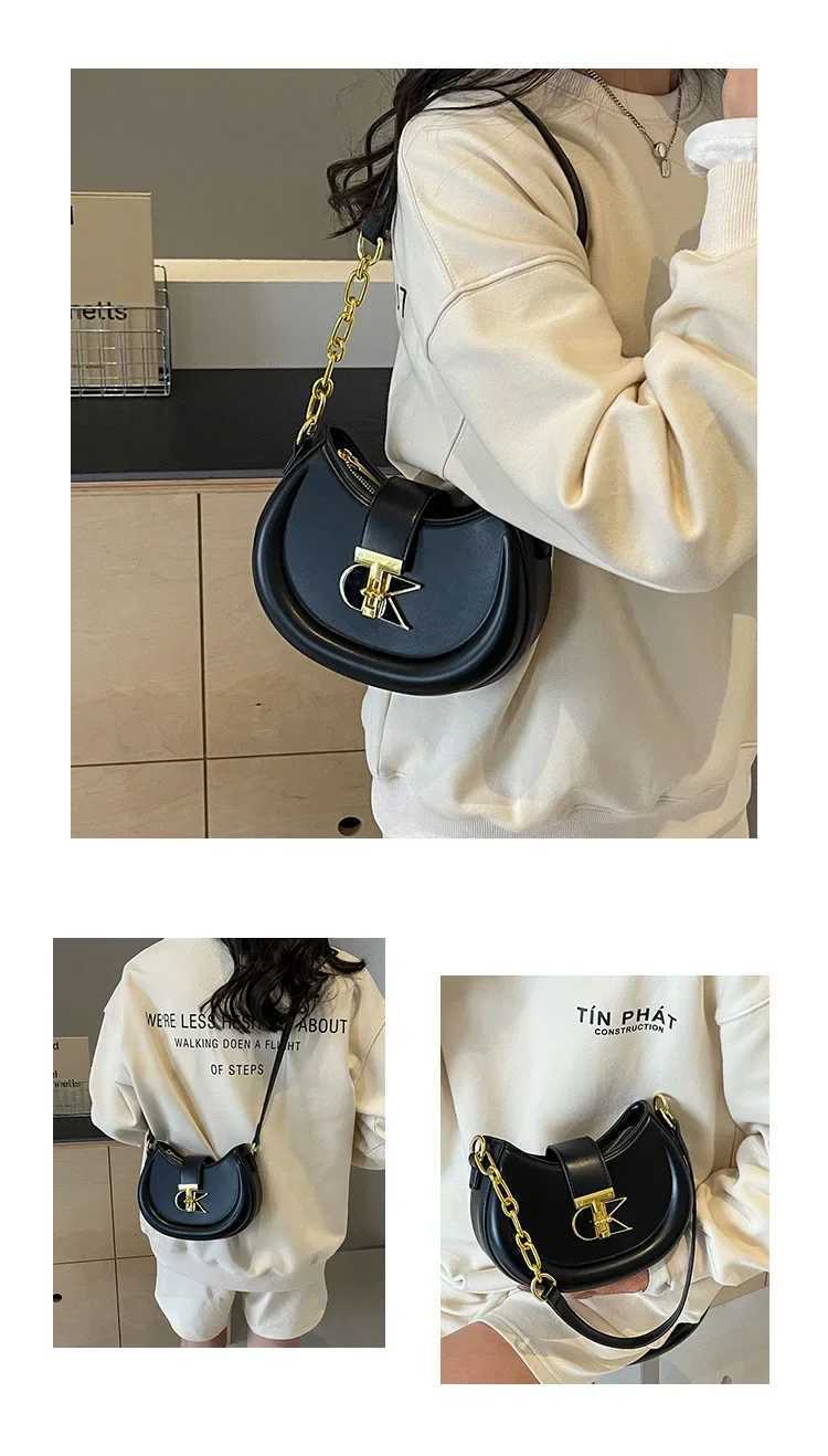 2025 New Fashion Personality Small Round Bag - Underarm/Shoulder/Handheld Temperament Versatile TrendW251106