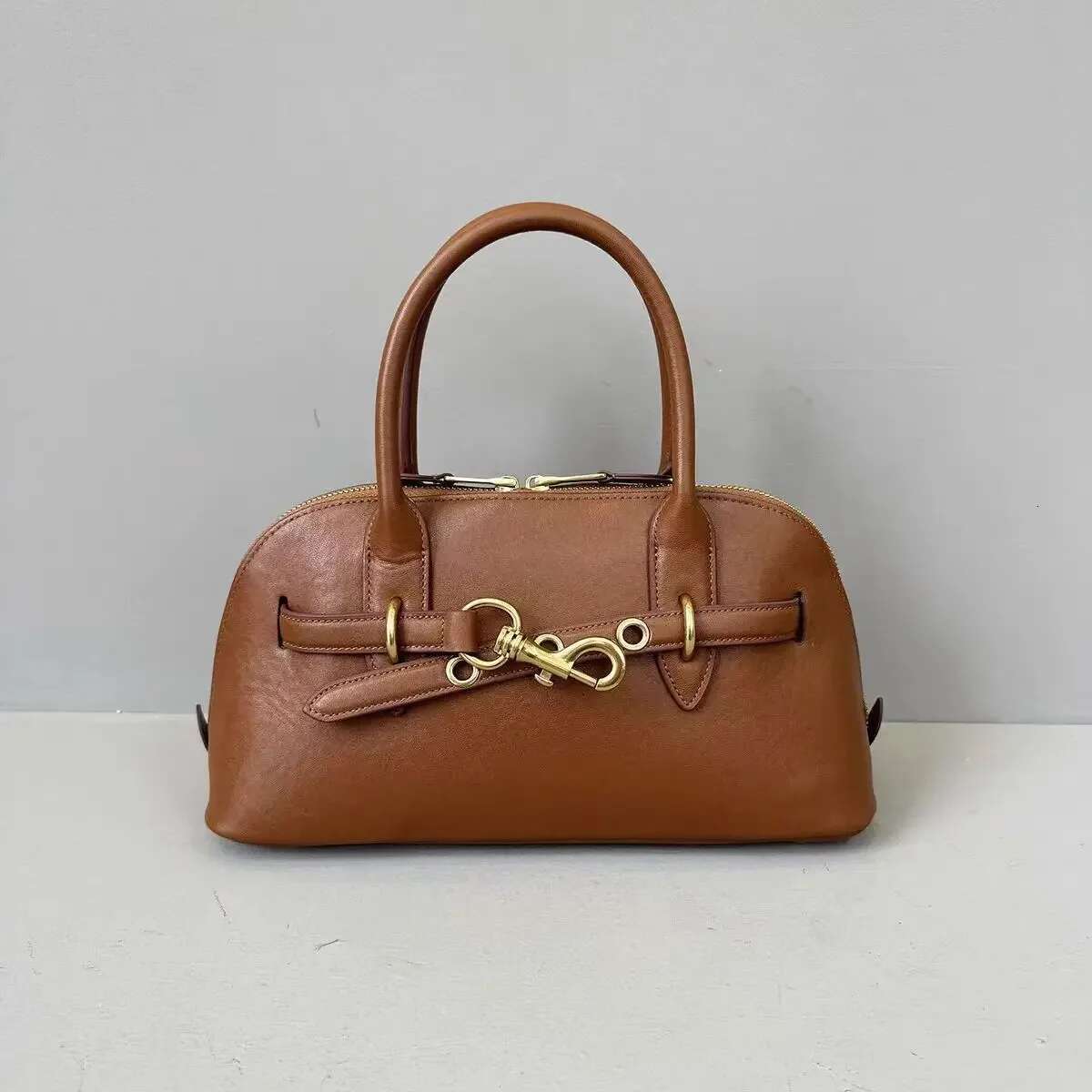 Muja Autumn/Winter New Arrival Vintage Handbag Top Layer Genuine Leather Business Bag Cross-Border Trendy Motorcycle Equipment A