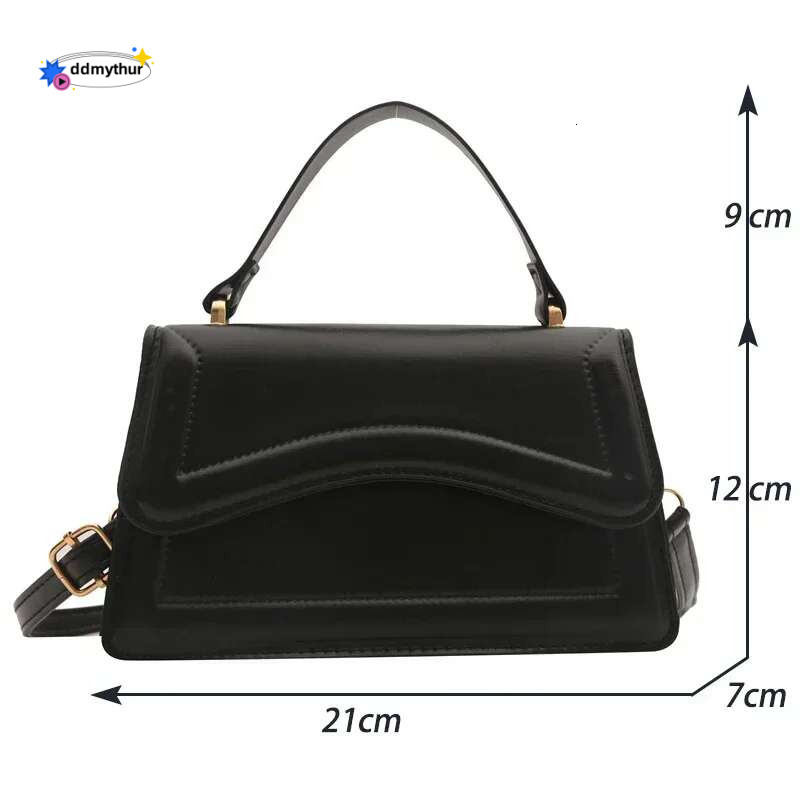 High Quality PU Leather Handbag Purse Women's Bag Solid Color Shoulder Crossbody Bags Lady Messenger Small Tote for Women Girls ddmythur