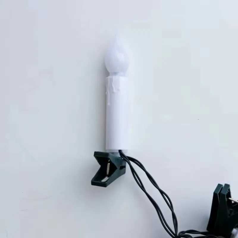 Christmas LED Window Candle Flameless Taper Christmas Candle String Light with Clips for Home Party Xmas Trees Decor W251107