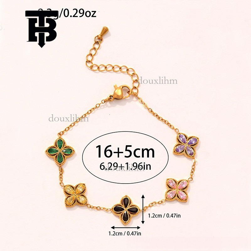 TB BHULAMTE Designer Korean Versatile Charm Bracelet Beimu Flower Women's Pendant Bracelet Fashion Luxury Jewelry Date Wear Hand Accessories Fest