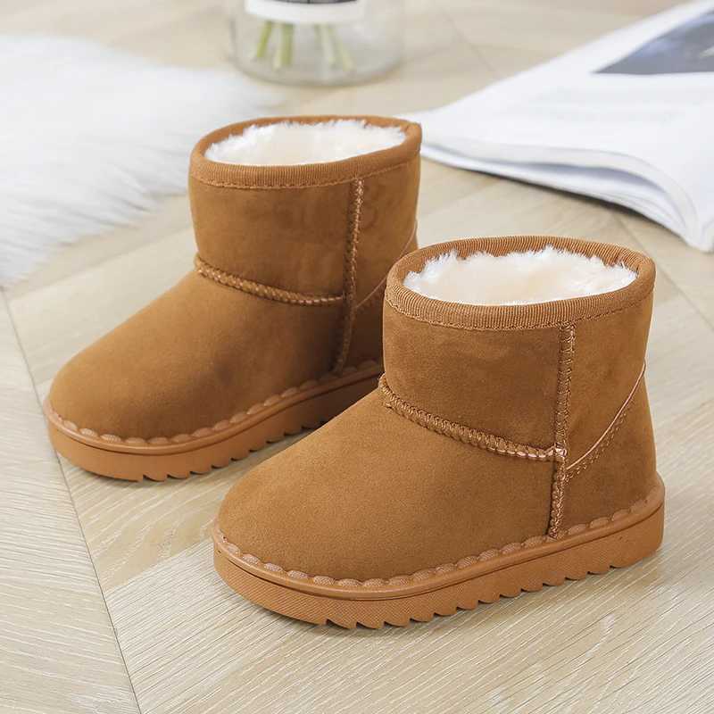 Children Snow Boots for Boys Girls Little Toddler Kids Thermal Boots Ankle Warm Classic Suede Flock Fabric Fashion Autumn Winter L251107