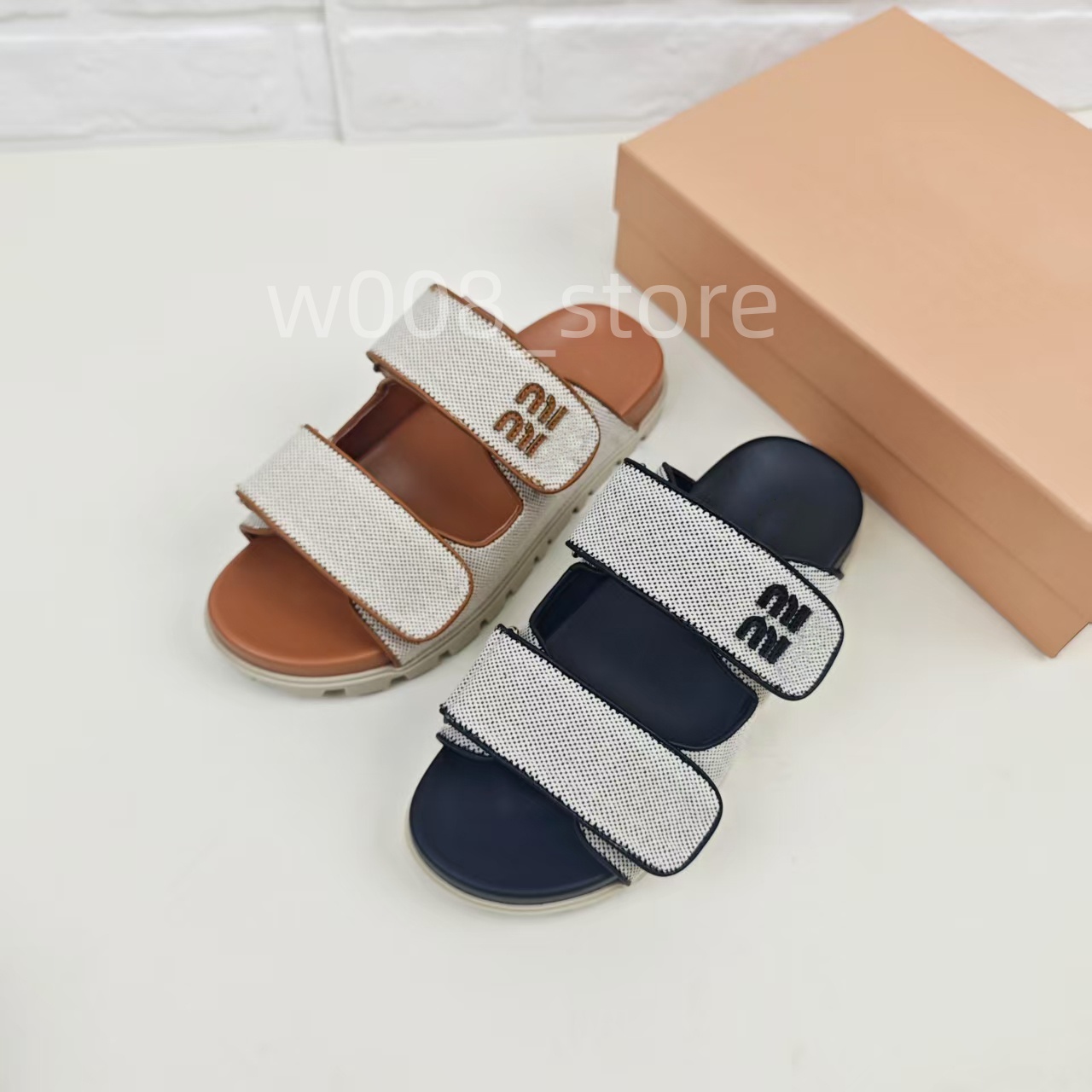 2025 sandal for women platform sandals slides shoes thick bottom summer flat heel casual beach buckle leather high quality slipper Thick-soled flip-flops