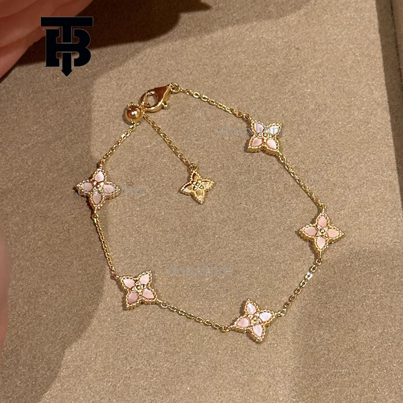 TB BHULAMTE Designer Korean Versatile Charm Bracelet Beimu Flower Women's Pendant Bracelet Fashion Luxury Jewelry Date Wear Hand Accessories Fest