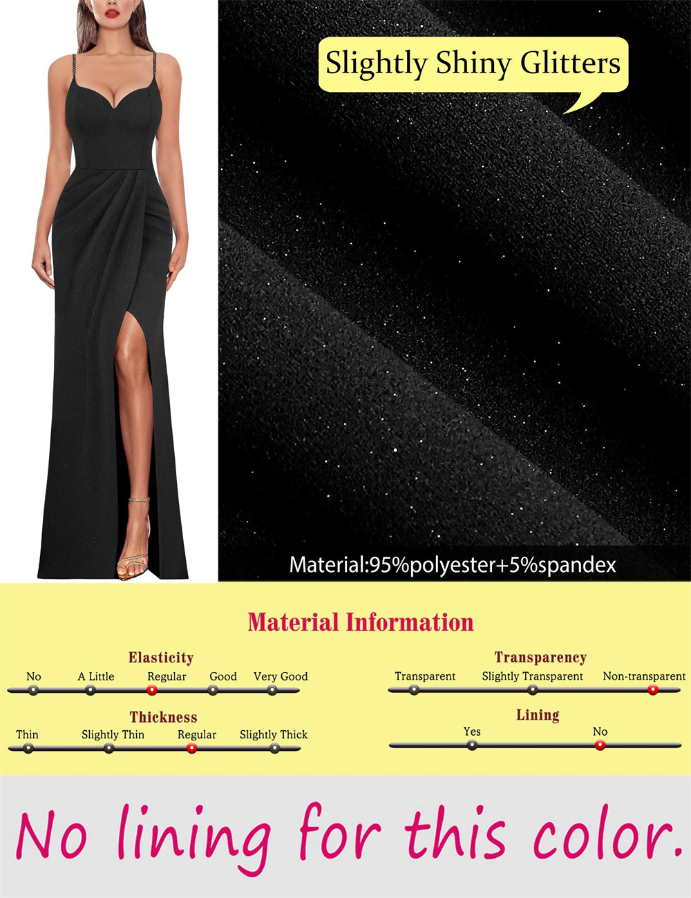 Long Prom Dresses Elegant Black Crystal Spaghetti Deep V-Neck Split Plus Size Formal Occasion Evening Party Gown Pd06