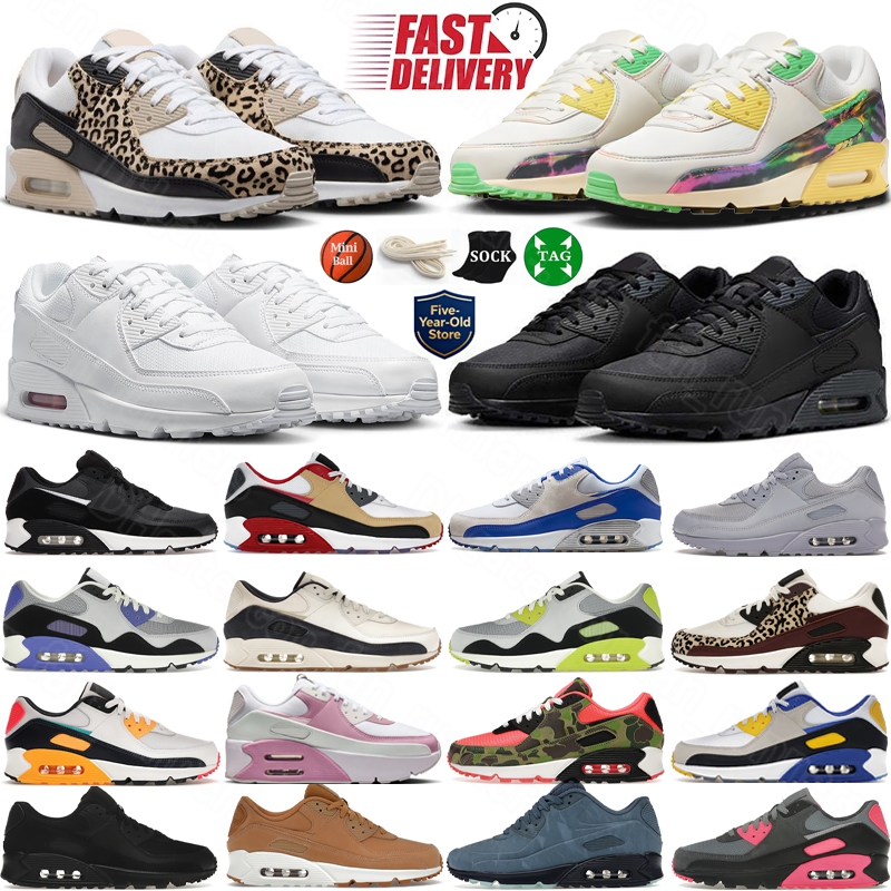 90s sneaker designer shoes mens trainer 90 run shoe Grateful Dead Triple Black white yellow Mesh Leather Moss Volt Obsidain Desert Camo Wolf Navy Sports Trainers