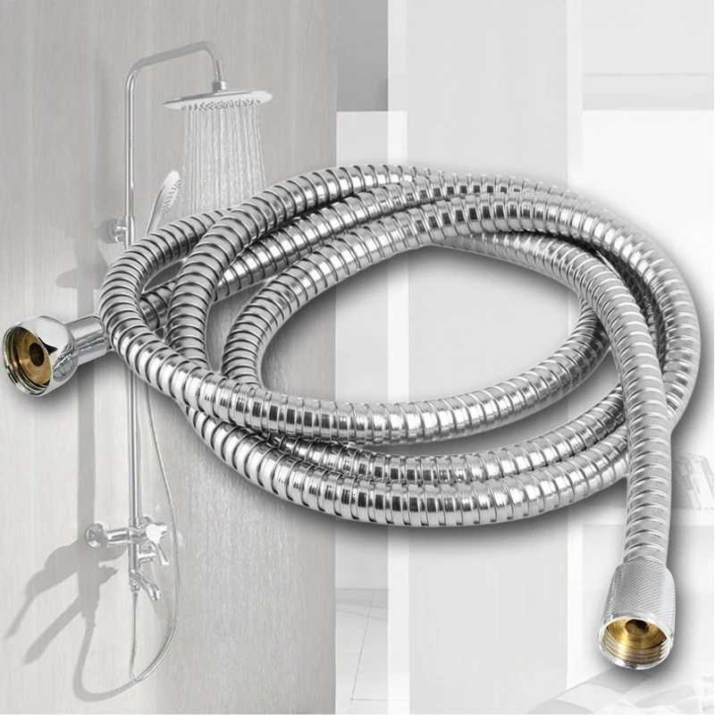 Stainless Steel ible Shower Hose Tube 1M/15M/ 2M Shower Water Hose Extension Bathro Water Shower Pipe Tool Y251107