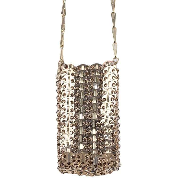 Metal Sequins Chain Woven Hollow Evening Women Bags Designer Handbag Clutch Female Travel Holiday Shoulder Bag