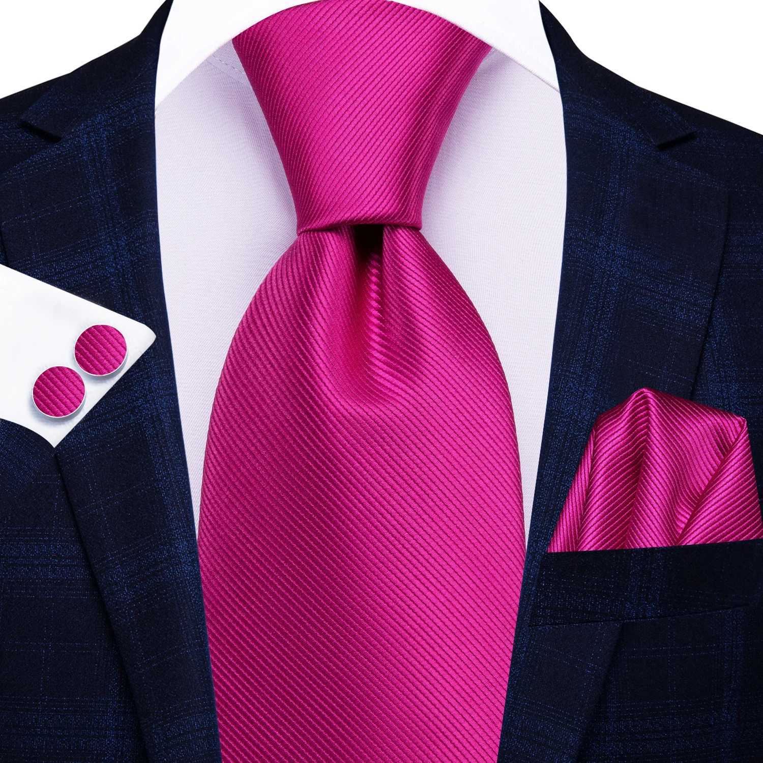 Hi-tie Mens Ties Solid Color Hot Green 8.5cm Jacquard Necktie Accessories Daily Wear Cravat Wedding Party Gift 3PCS Set X250407