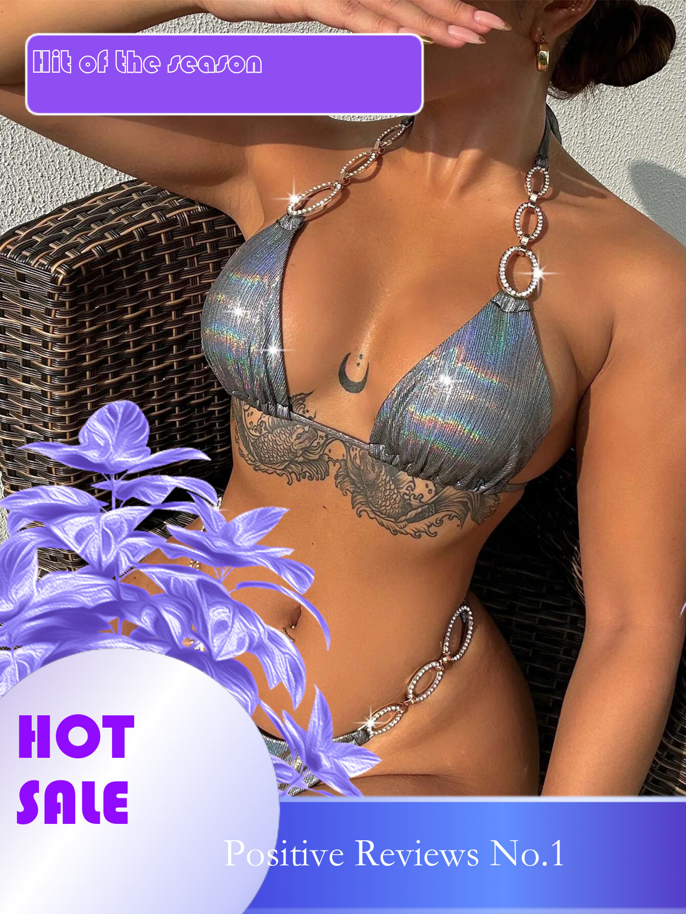 Dongdumaoyi Luxury Bikini Women Sexy Silver Rhinestone Hollow Push Up Micro Swimsuit Beach Bathing Suit Diamond Thong Swimwear Biquini