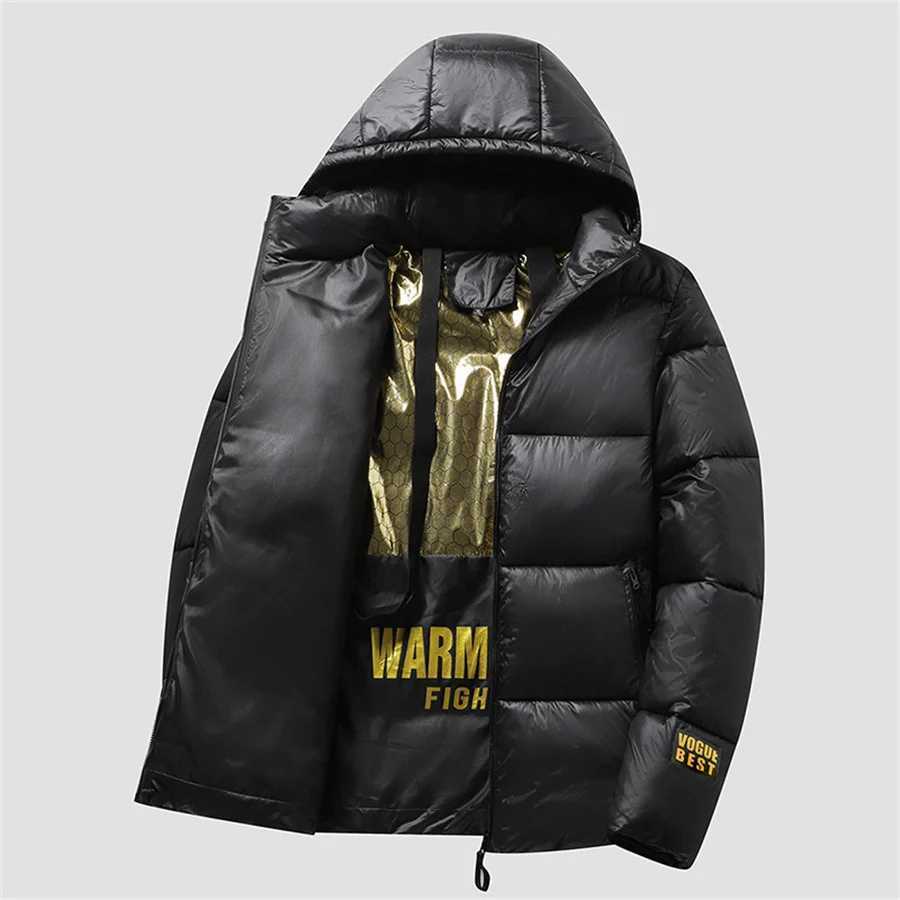 Men Luxury Thick Cotton Parka Hooded Outerwear Windproof Warm Jackets 2025 New Winter Padded Coat Mens Clothing Casual HoodiesT251107