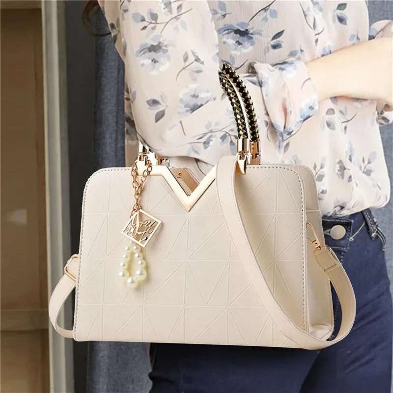 Patchwork Women Handbag Shoulder Messenger Office Work PU Leather Female Bag Ladies Fashion Elegant