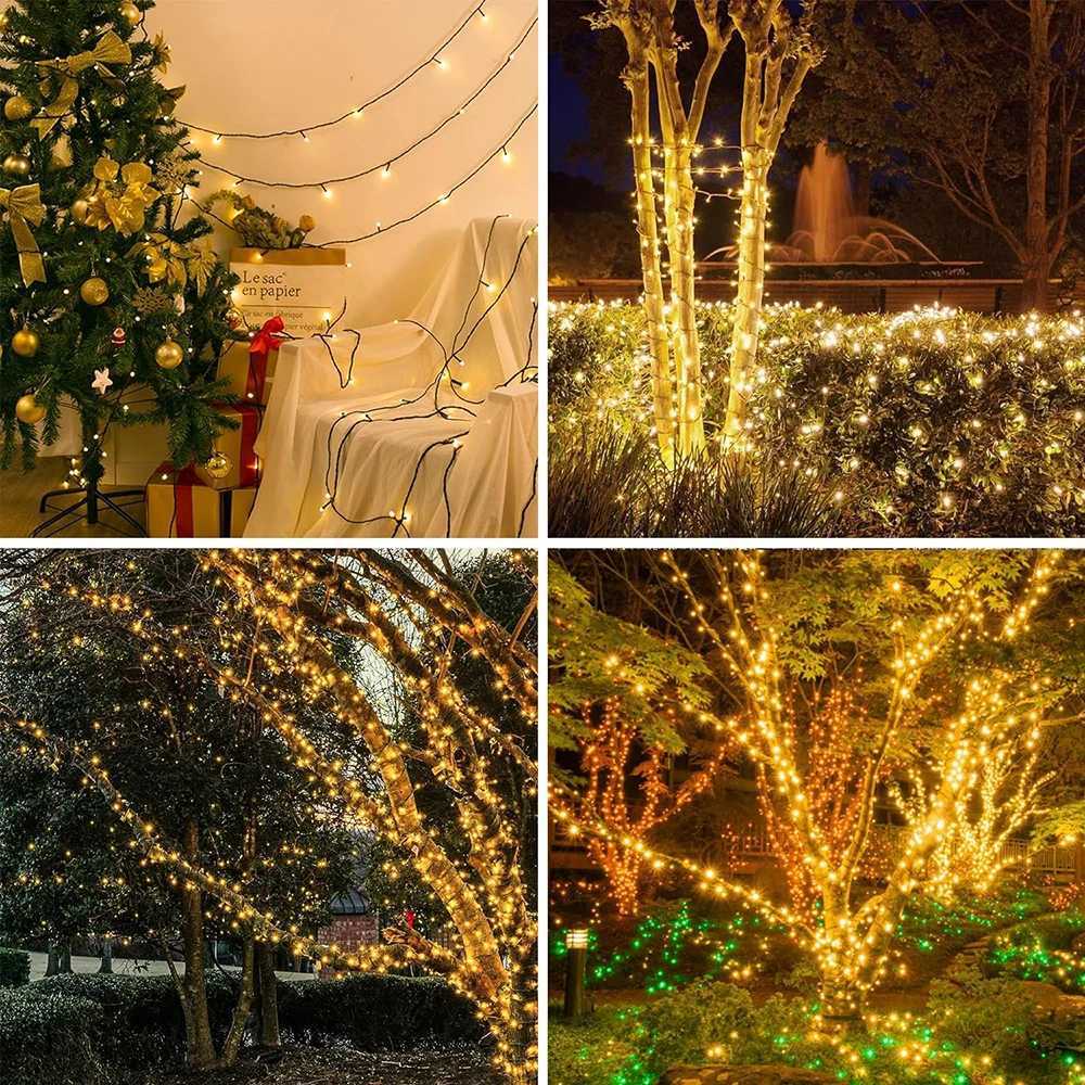 50M Icicle LED Fairy String Lights IP65 Waterproof Outdoor Connectable Christmas Decoration for Home Party Wedding Decoration W251107