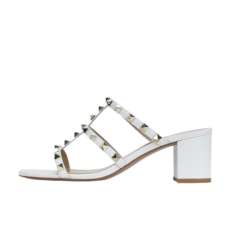 free shipping sandals 2025new designers for womens Summer New Coarse Heel Personalized Fashionable Casual Versatile Outfit Size 35-41 for daily wear