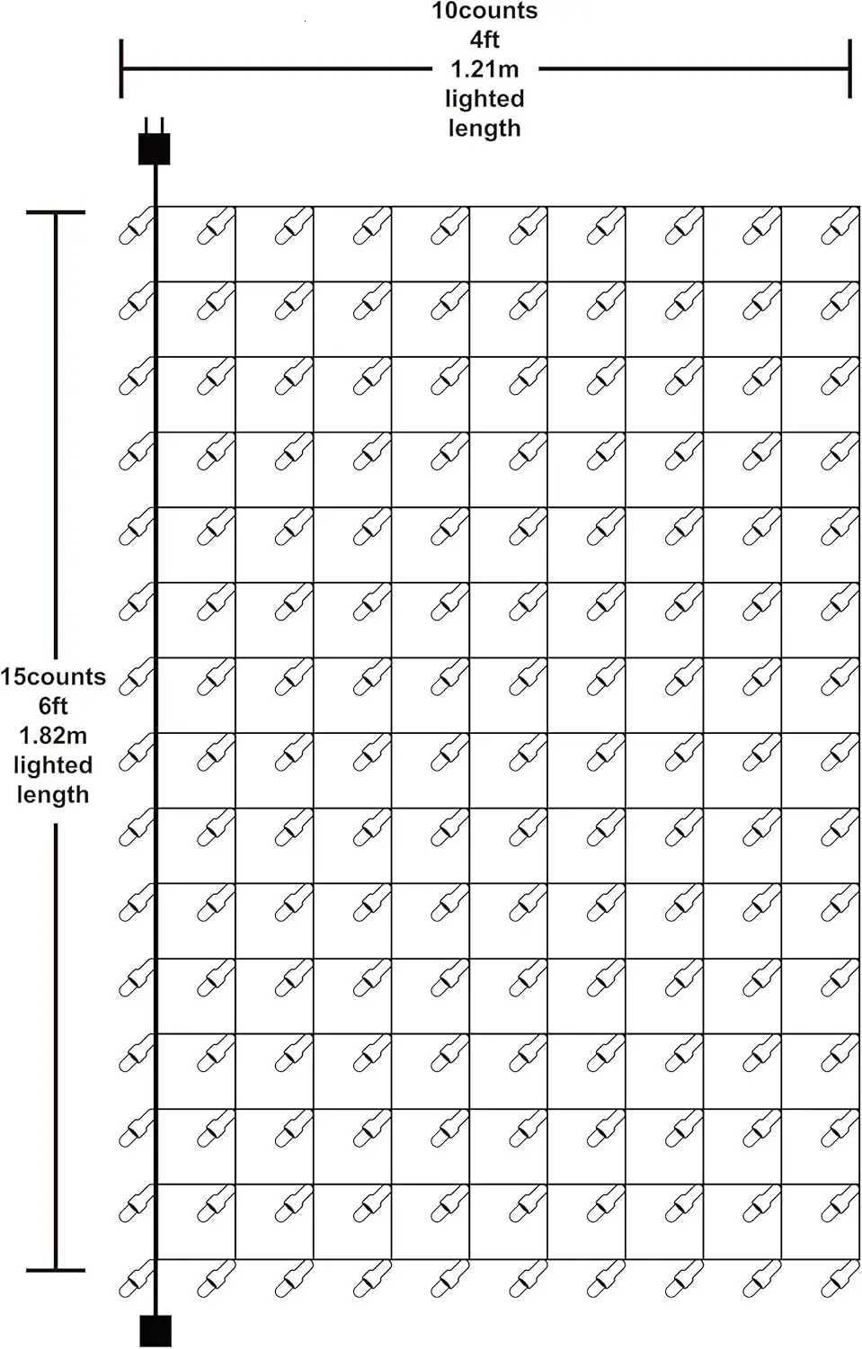 JOYFY 150 Warm White Christmas Net Lights for Christmas Eve Night Indoor Outdoor Christmas Tree Bushes Decor W251107