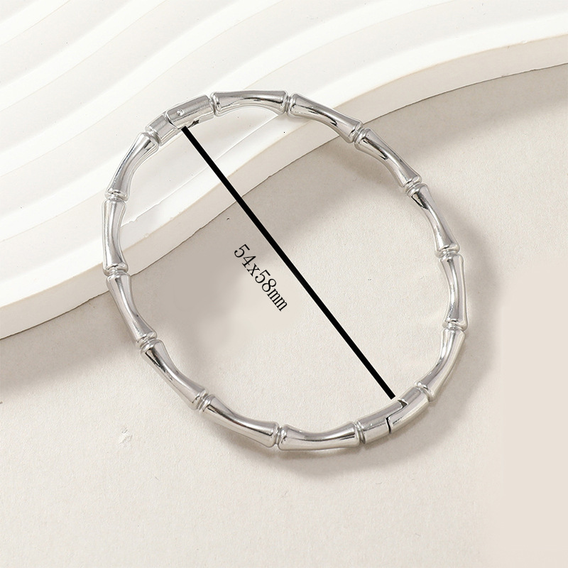Top Source Stainless Steel Bamboo Style Classic Flat Buckle Bracelet