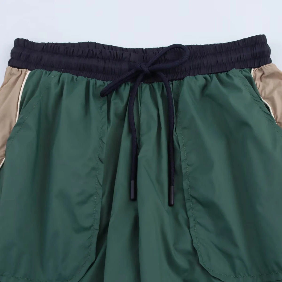 ZBZA Womens Color Matching Sports Jacket Trouser Set Hoodie Top Elastic Waist Tie SpringSummer Casual Chic 250407