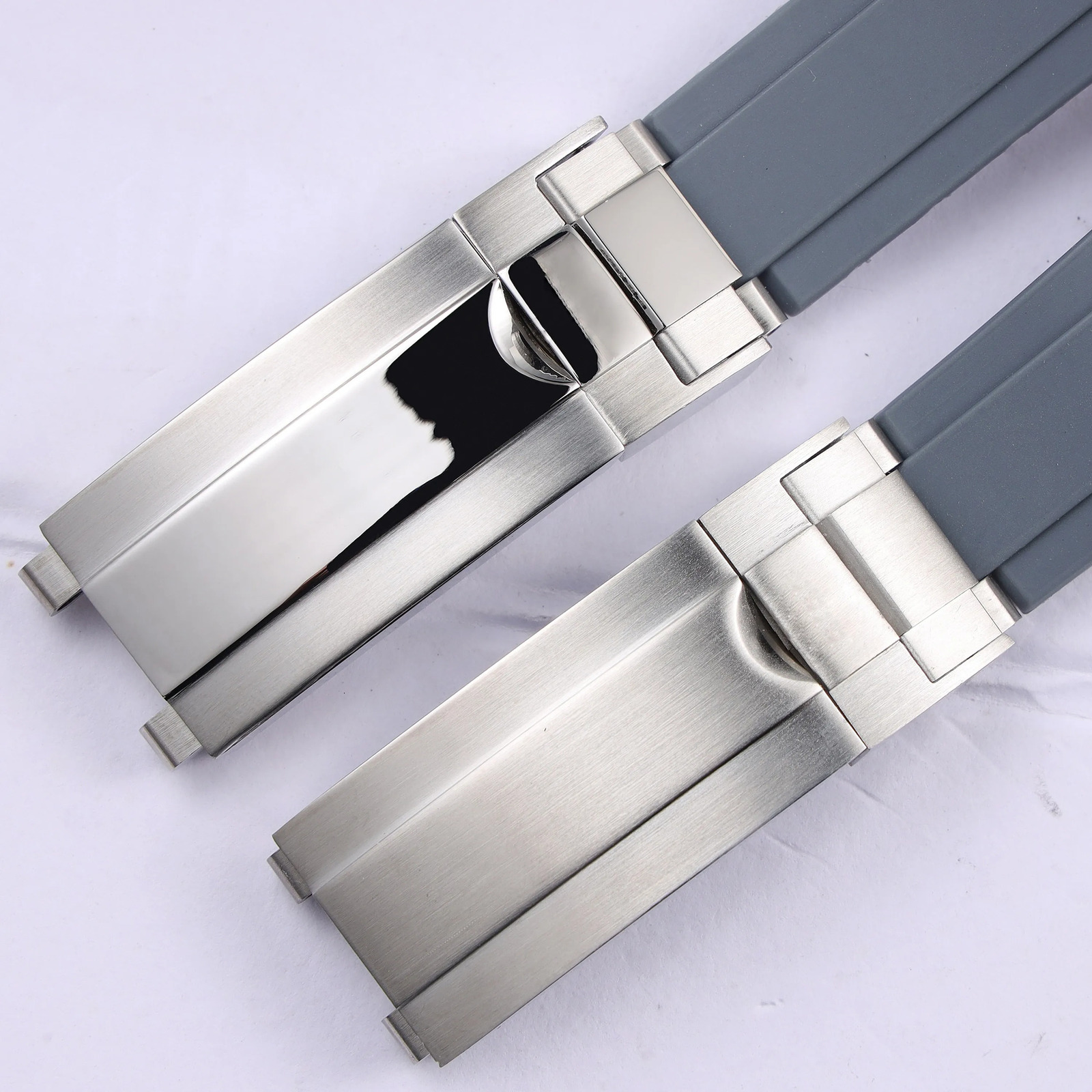 high quality 20 21mm black blue rubber watchband strap for Rolex Submariner Daytona GMT Oyster Datejust Silicone Wrist Bracelet 251107