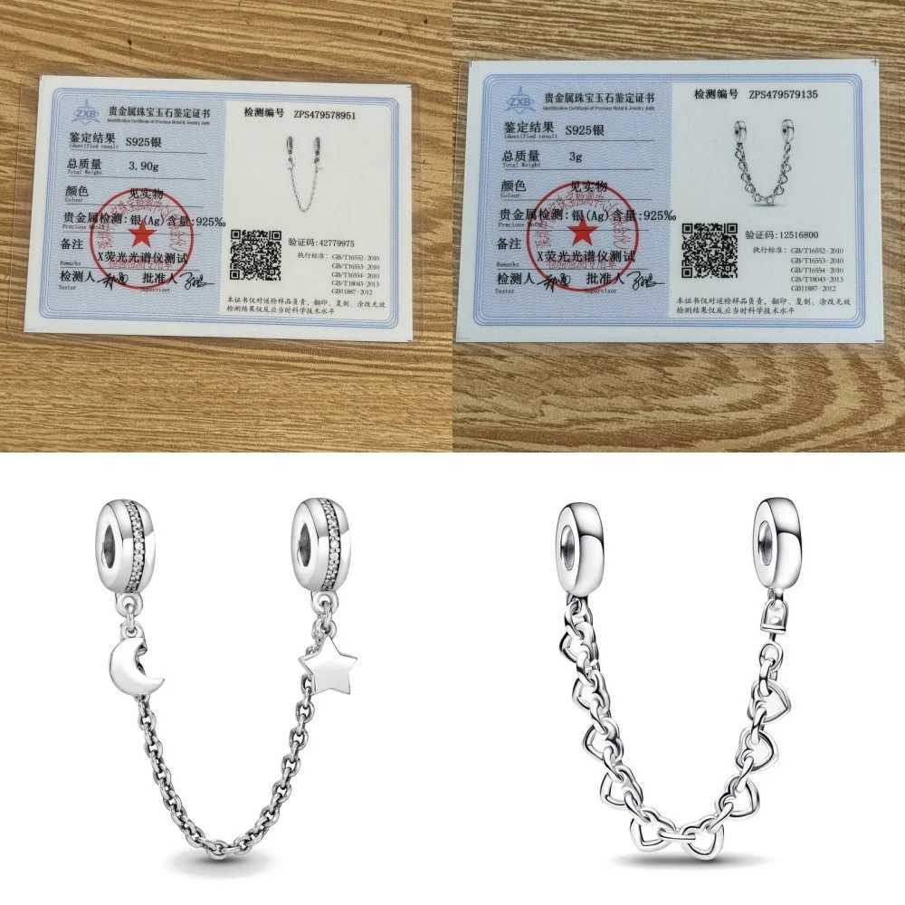 Hot Selling 925 Silver Butterfly Stars And Moon Safety Chain Suitable For Original Bracelets DIY Accessories Charming JewelryXJ251107