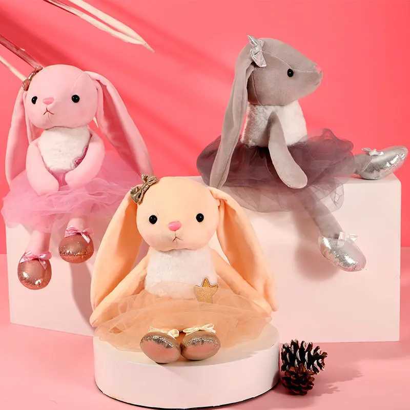 Creative Ballet Cute Soft Cute Long Eared Rabbit Plush Toy Soothing Sleeping Doll Giving Girls Holiday Gifts C251107