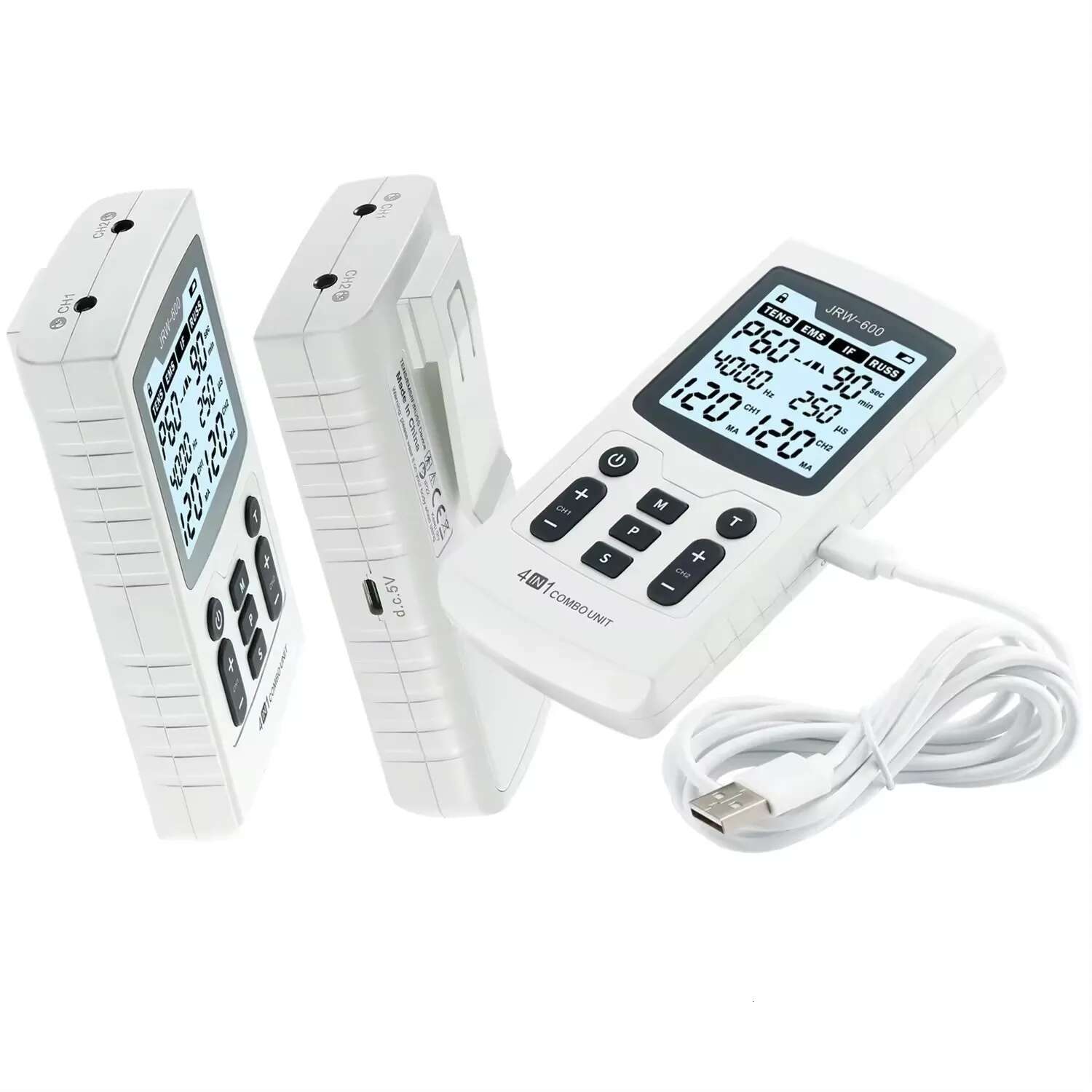 4 In 1 Electric Muscle Stimulator Interferential High-Frequency Physiotherapy Device EMS IFT RUSS TENS Pulse Electrostimulator