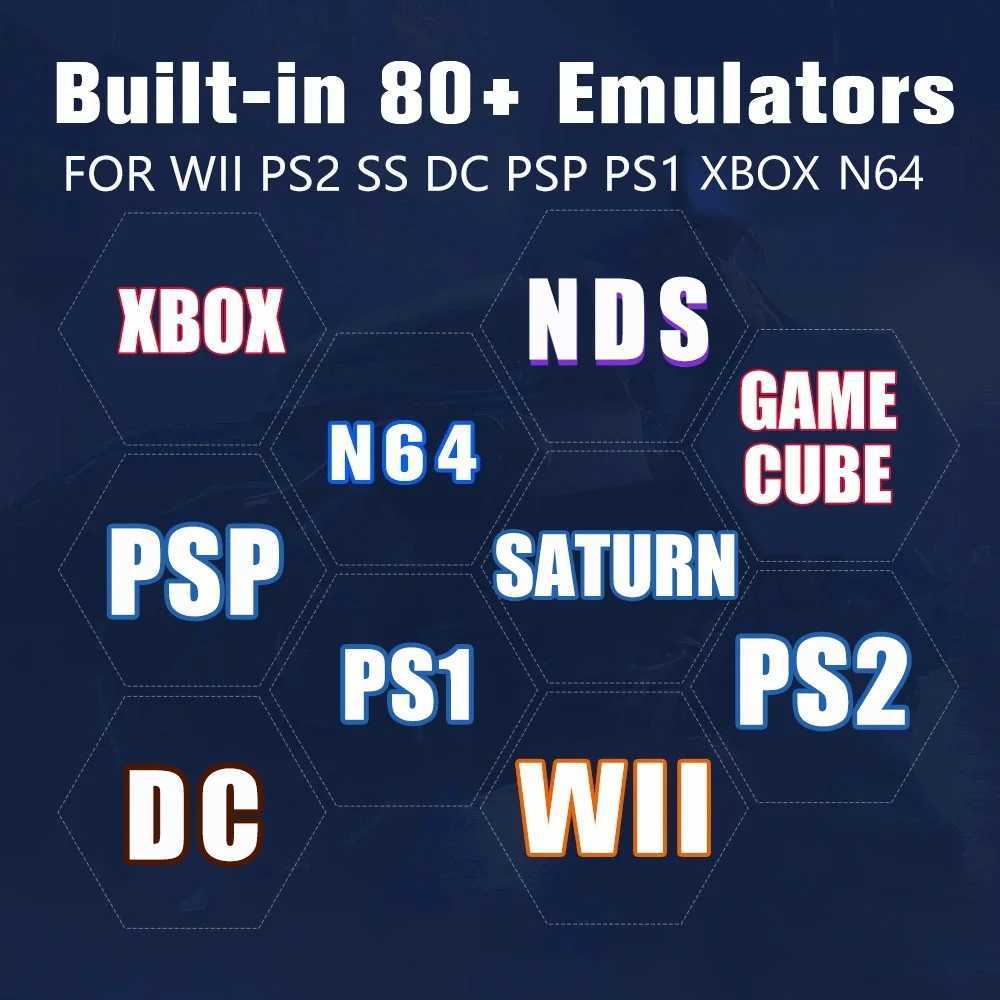 LZAKMR super Console U7 Plug and Play Retro Game Console 500G HDD 70000Games for Wii SS DC GameCube N64 Wireless handle K251107