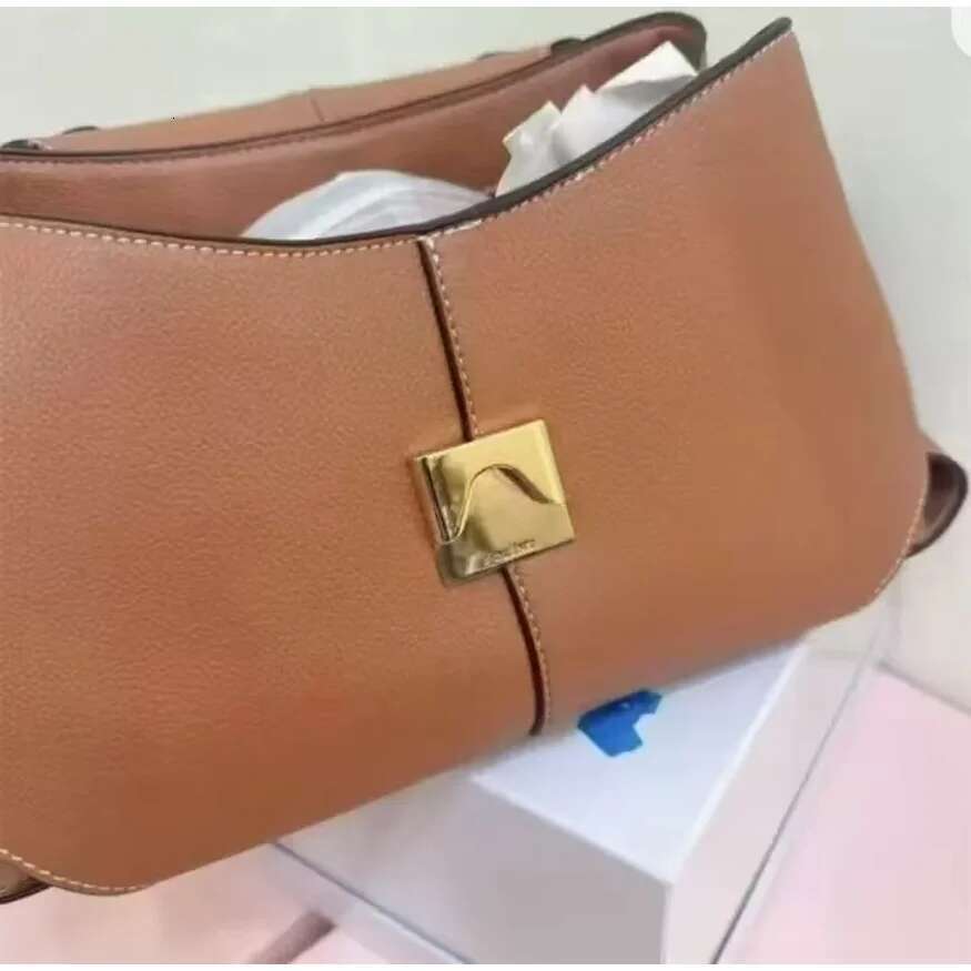 2025 French Genuine Leather Smile Mokiki Pleated Design, Single Shoulder Large Capacity Commuting Carrying Crossbody Bag