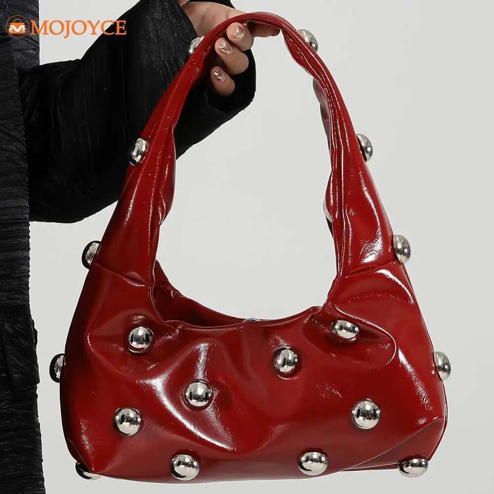 Personalized PU Rivet Fashion Shoulder Bags Solid Color Crossbody High-End Women Handbag Brand Satchel Small Tote Bag